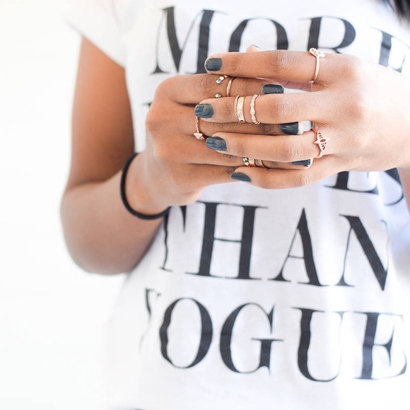 real gold midi rings